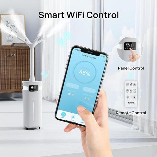 5.3 Gal Commercial Humidifier, Wi-Fi-Enabled, Ultrasonic Air Vaporizer, UV-C LED, Top Refill, with 360°Nozzle