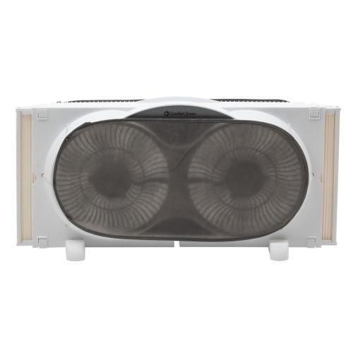 9 in. 3-Speed Expandable Reversible Twin Window Fan with Remote Control and Removable Cover and Bug Screen