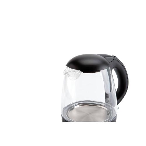 5-Cup Black Glass Corded Electric Kettle with Automatic Shut-Off