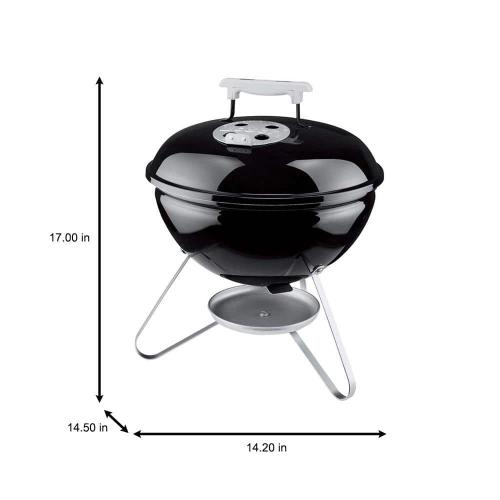 Weber Smokey Joe 14 in. Portable Charcoal Grill in Black