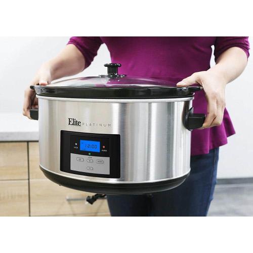 Platinum 8.5 Qt. Stainless Steel Slow Cooker with Digital Display