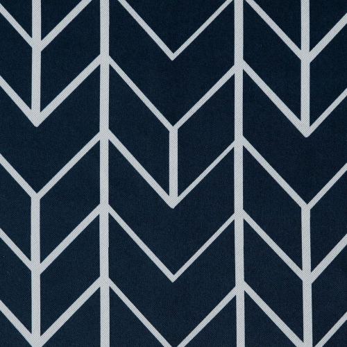 Kenwood Chevron Navy Polyester 40 in. W x 84 in. L Grommet Blackout Curtain (Single Panel)