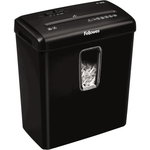Fellowes PowerShred P-30C 6 sheet Cross-Cut Deskside Paper Shredder for The Home Office 6-Sheet Paper Shredder