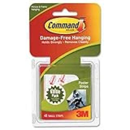 6 pack 3m command damage-free poster strips  white  decorate and hang without tools  indoor  multi-pack  2 pack
