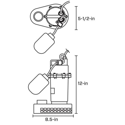 Utilitech 0.33-HP Aluminum Submersible Sump Pump