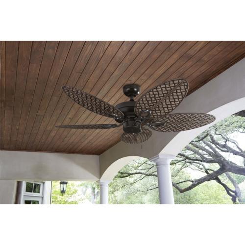 Harbor Breeze Tilghman II 52-in Bronze Indoor/Outdoor Ceiling Fan (5-Blade)