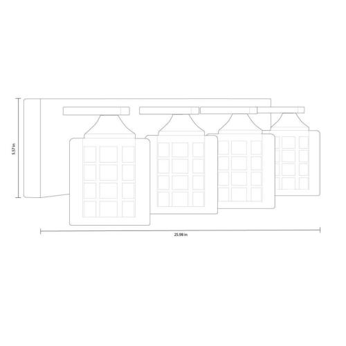 allen   roth Quinn 4-Light Chrome Modern/Contemporary Vanity Light (missing 1 clear glass and Crystal Shades)