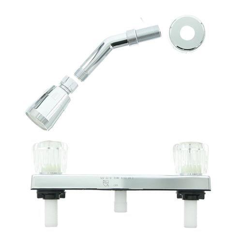 Road & Home Chrome 2-Handle Shower Faucet with Valve