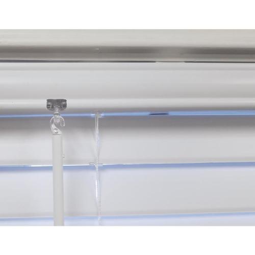 Project Source 2-in Slat Width 34-in x 64-in Cordless White Vinyl Room Darkening Plantation Blinds