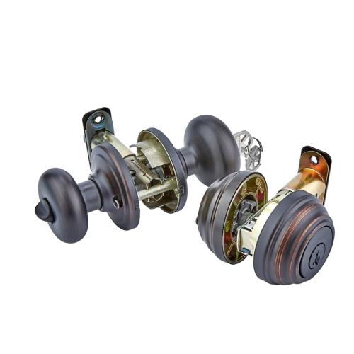 Kwikset Kwikset Signatures Juno Venetian Bronze Smartkey Double-cylinder Deadbolt Keyed Entry Door Knob