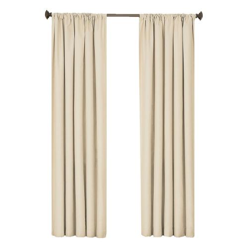 eclipse Kendall 63-in Ivory Polyester Single Curtain Panel