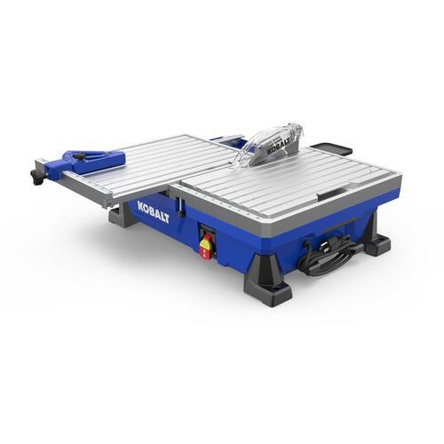 Kobalt 7-in 6-Amp Wet Tabletop Sliding Table Tile Saw
