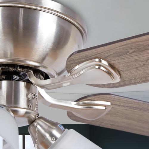 Harbor Breeze Sailor Bay 52-in Brushed Nickel LED Indoor Ceiling Fan with Light (5-Blade)
