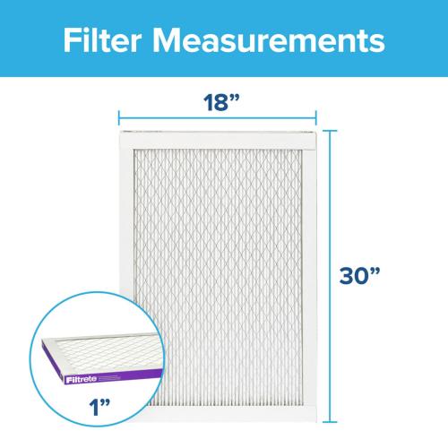 Filtrete 18-in W x 30-in L x 1-in 1500 MPR Allergen, Bacteria and Virus Electrostatic Pleated Air Filter