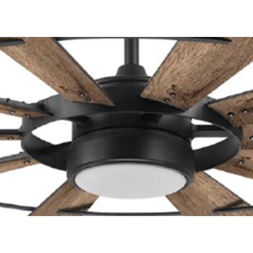 Harbor Breeze Henderson 60-in Matte Black LED Indoor Ceiling Fan with Light and Remote (10-Blade) (no test)