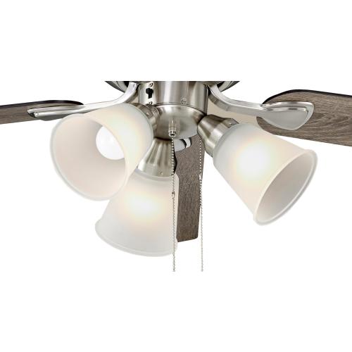 Harbor Breeze Sailor Bay 52-in Brushed Nickel LED Indoor Ceiling Fan with Light (5-Blade)