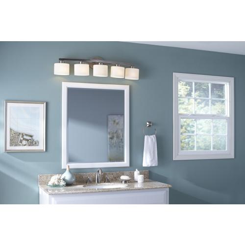 allen   roth Merington 4-Light Nickel Transitional Vanity Light Bar