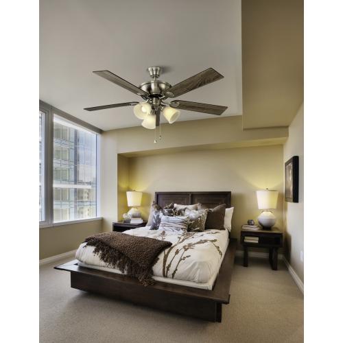 Harbor Breeze Sailor Bay 52-in Brushed Nickel LED Indoor Ceiling Fan with Light (5-Blade)