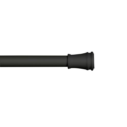 Kenney Kenney Rogers 5/8 Twist & Fit No Tools Tension Window Curtain Rod, 48-84, Black