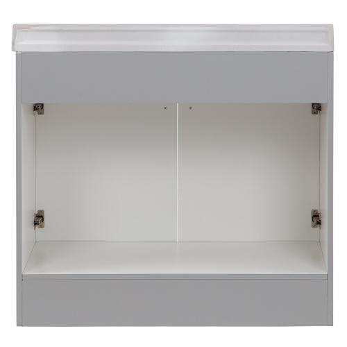 Project Source 36-in Gray Single Sink Bathroom Vanity with White Cultured Marble Top - without sink, see the pictures