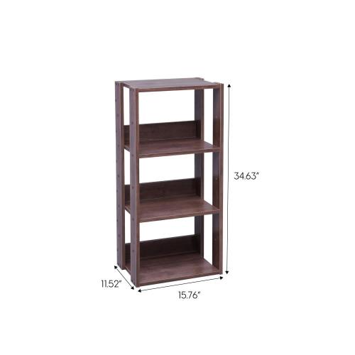 IRIS 11.52-in D x 15.76-in W x 34.63-in H 3-Tier Wood Decorative Shelving Unit