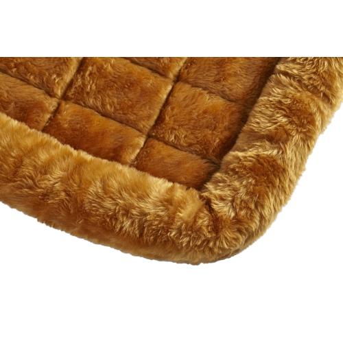 Size 24 INCHS Color Cinnamon Mid-West Metal Products Cinnamon Faux Fur Rectangular 24-in x 18-in Dog/Cat Bed (For Small)