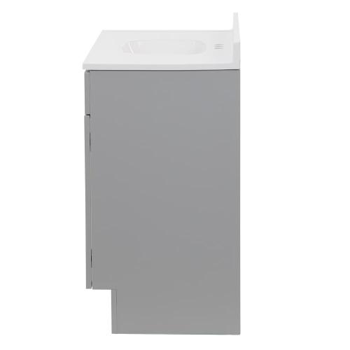 Project Source 36-in Gray Single Sink Bathroom Vanity with White Cultured Marble Top - without sink, see the pictures
