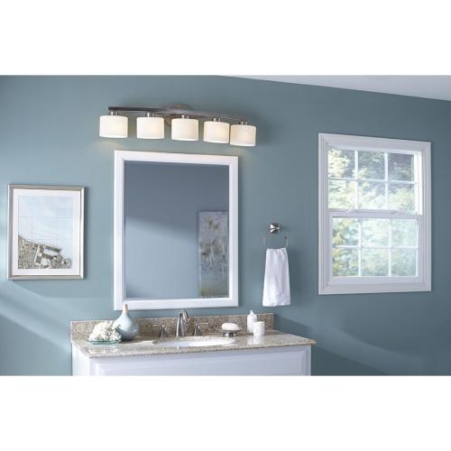 allen   roth Merington 4-Light Nickel Transitional Vanity Light Bar