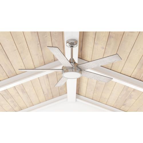 Harbor Breeze Camden 52-in Brushed Nickel Indoor Ceiling Fan with Light and Remote (5-Blade)
