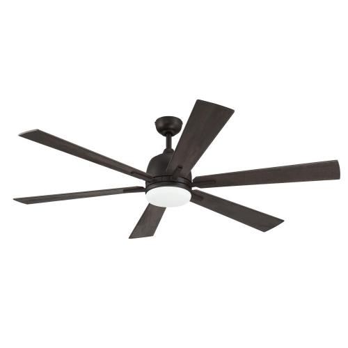 Harbor Breeze Bradbury 60-in Bronze LED Indoor Ceiling Fan with Light (6-Blade)