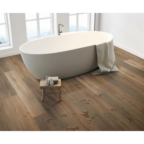Style Selections Brunette Oak 7-in Wide x 5-mm Thick Waterproof Interlocking Luxury Vinyl Plank Flooring (23.36-sq ft)