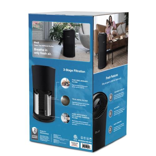 Levoit 3-Speed (Covers: 538-sq ft)  Black True HEPA Air Purifier ENERGY STAR