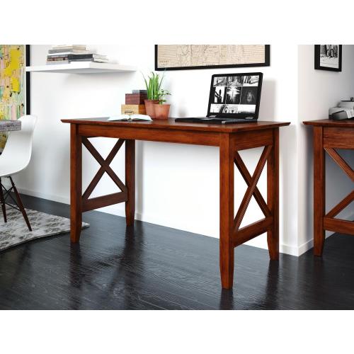 Atlantic Furniture Lexi 24-in Brown Traditional Rubberwood Writing Desk