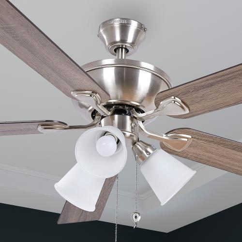 Harbor Breeze Sailor Bay 52-in Brushed Nickel LED Indoor Ceiling Fan with Light (5-Blade)