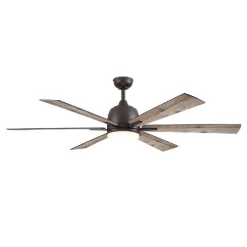Harbor Breeze Bradbury 60-in Bronze LED Indoor Ceiling Fan with Light (6-Blade)
