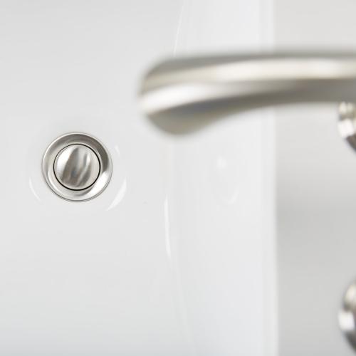 Project Source Dover Brushed Nickel 2-Handle Widespread WaterSense Bathroom Sink Faucet with Drain