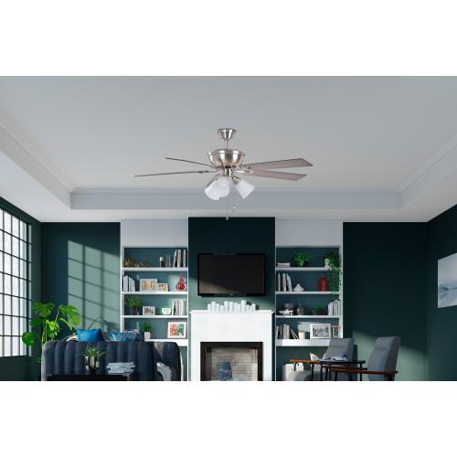 Harbor Breeze Sailor Bay 52-in Brushed Nickel LED Indoor Ceiling Fan with Light (5-Blade)