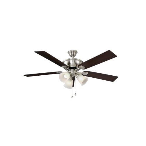 Harbor Breeze Sailor Bay 52-in Brushed Nickel LED Indoor Ceiling Fan with Light (5-Blade)