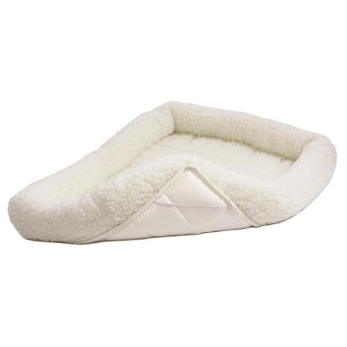 Mid-West Metal Products White Fleece Rectangular 23.2-in x 18-in Dog/Cat Bed (For Small)