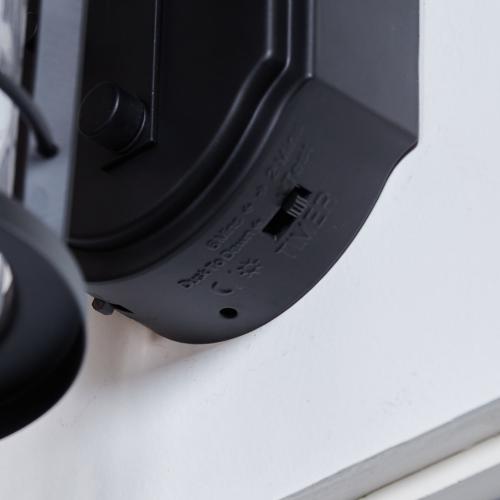 allen   roth Berlin 1-Light 12.6-in Black Motion Sensor Outdoor Wall Light