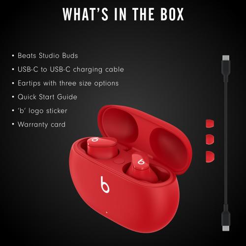 Color Red Beats by Dr. Dre Earbud Wireless Noise Canceling Headphones