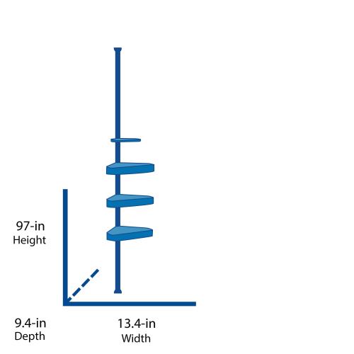 Style Selections Style Selections Tension Pole Shower Caddy, White