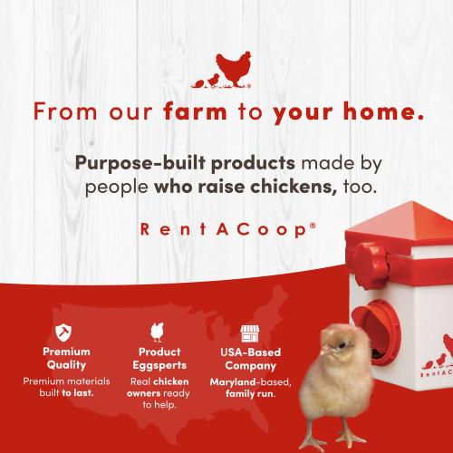 RentACoop, Big Red Barn Brooder All-In-One Set, Complete with 2 Feeders, 2 Waterers, Heating Plate, Swing, Jute Liner, and Hatchling LIners, Model# BR-LARG-SET