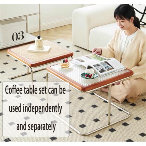 Postfield Nesting Coffee Table - Table Top Color: Brown