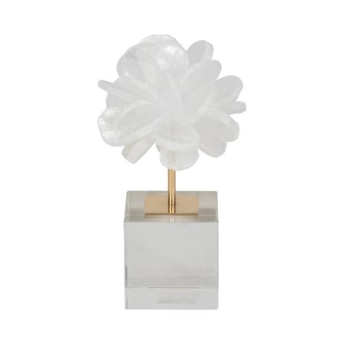 Oakden Crystal and Metal Abstract Sculpture  - Size: 8 H x 4 W x 4 D