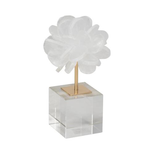 Oakden Crystal and Metal Abstract Sculpture  - Size: 8 H x 4 W x 4 D