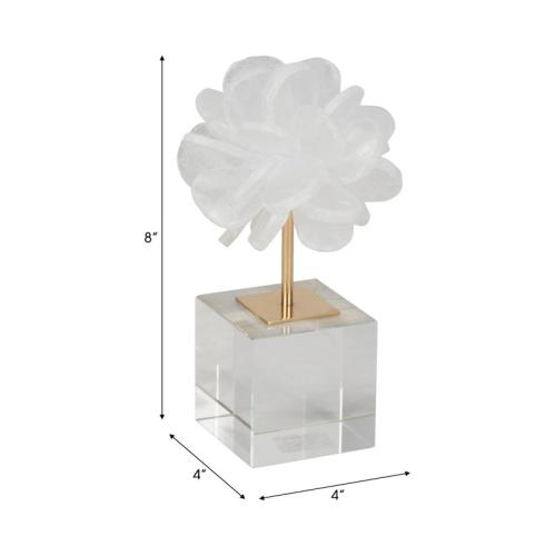 Oakden Crystal and Metal Abstract Sculpture  - Size: 8 H x 4 W x 4 D