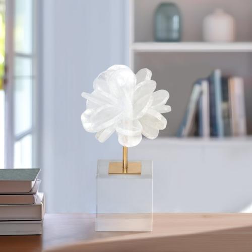 Oakden Crystal and Metal Abstract Sculpture  - Size: 8 H x 4 W x 4 D
