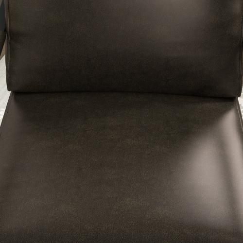 Achilina 24.6'' Wide Vintage Soft Vegan Leather Arm Accent Chair with Removable Backrest - Upholstery Color: Dark Gray