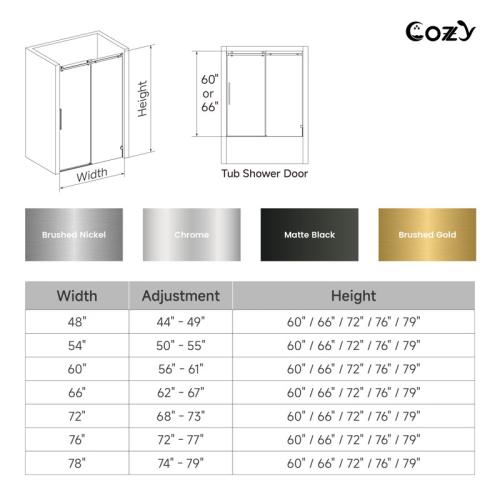 Glass shower door hardware TP-11 series bag  C of ABC Finish: Matte Black